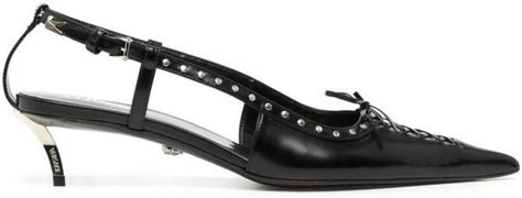 versace zwarte schoenen|versace slingback shoes.